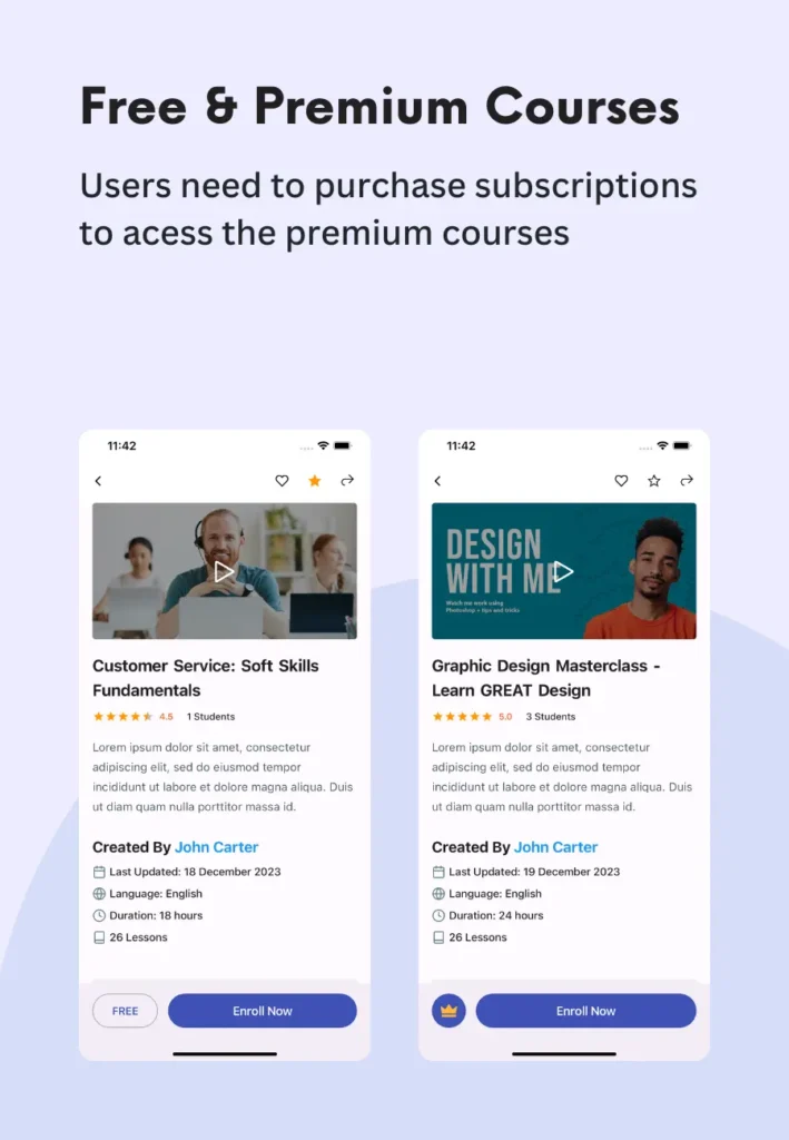 Free and Premium Courses